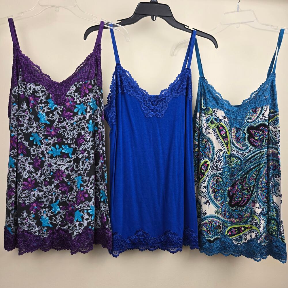 Lane Bryant 14/16 Lace Trim Cami Bundle of 3